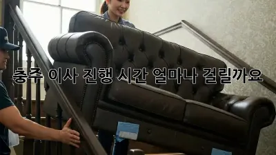 충주 이사 진행 시간, 얼마나 걸릴까요?
